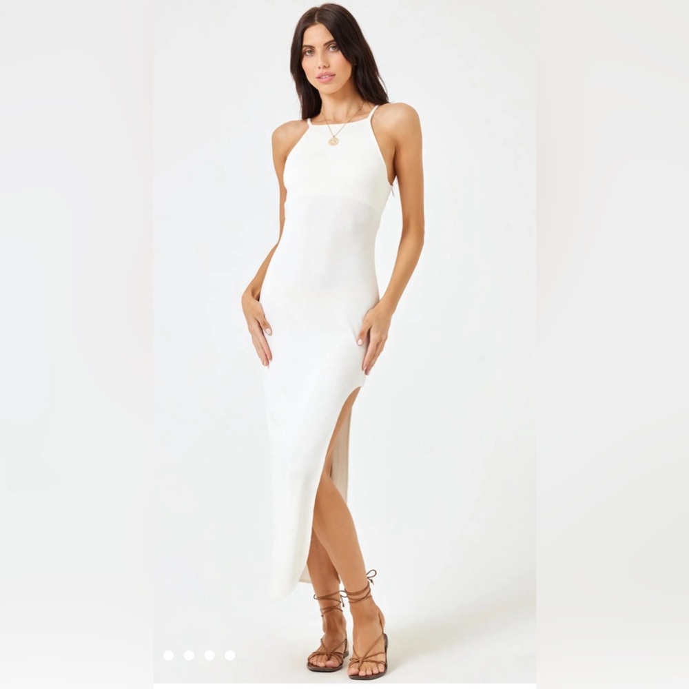 L*Space White Midi Dress